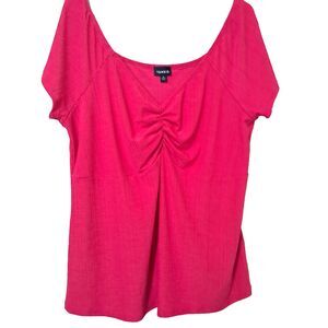 Torrid Blush Pink Flutter Sleeve Babydoll Top 3 3X